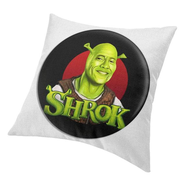  Meme Throw Pillow Covers Decorative Personalized Funny Shrek  Face Throw Pillow Case for Couch Sofa Bed Car Outdoor Home Decor 18 in X 18  in : Home & Kitchen