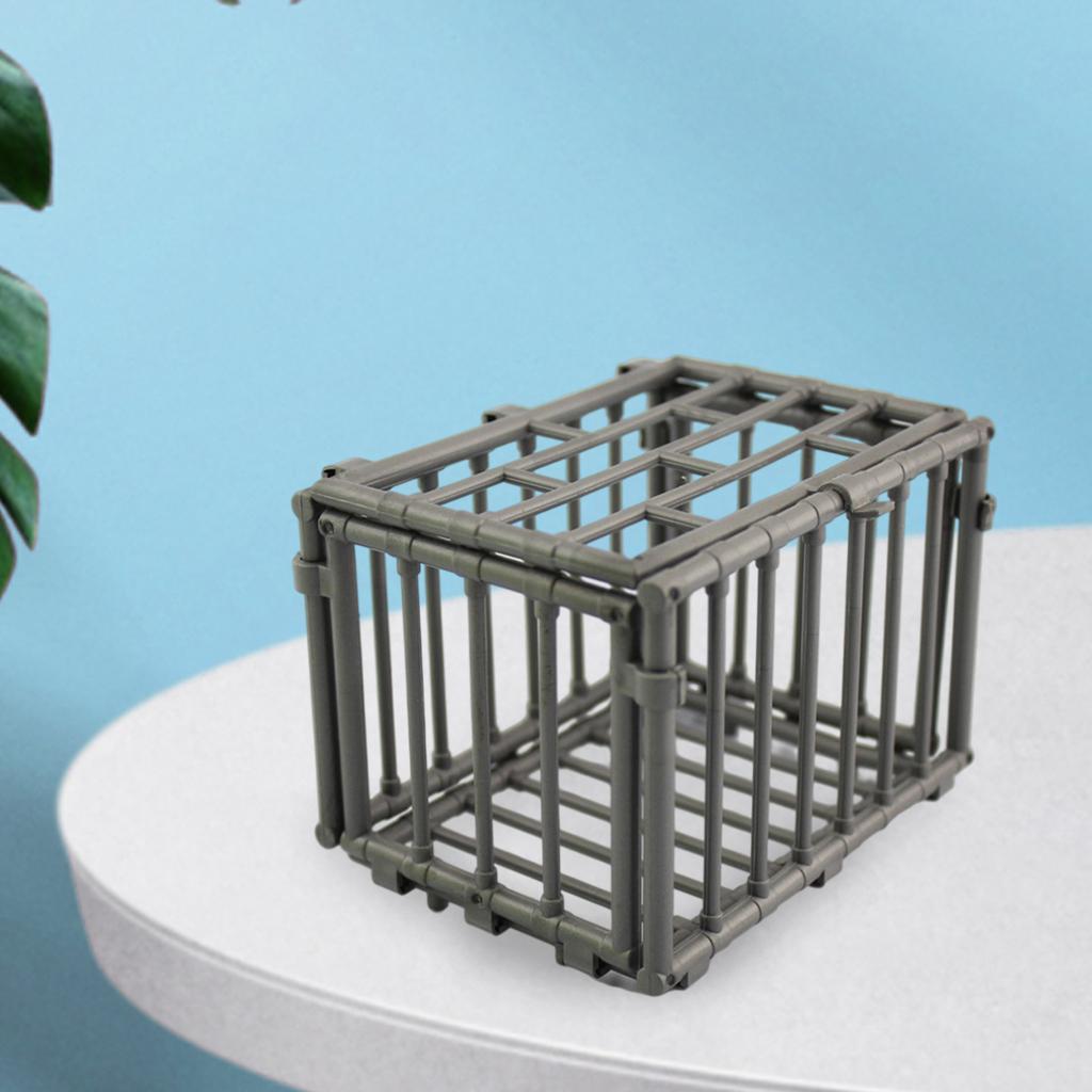 Hand-Made Cage Model Toy Silver Model Toy Toolbox for 12 inch Action Figure Toy Adults