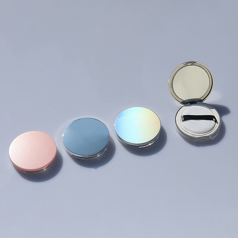 Description Picture 2 of itemPortable Ultra-thin Plastic Powder Box Loose Pot Travel Makeup Jar Sifter Container with Powder Puff Mirror