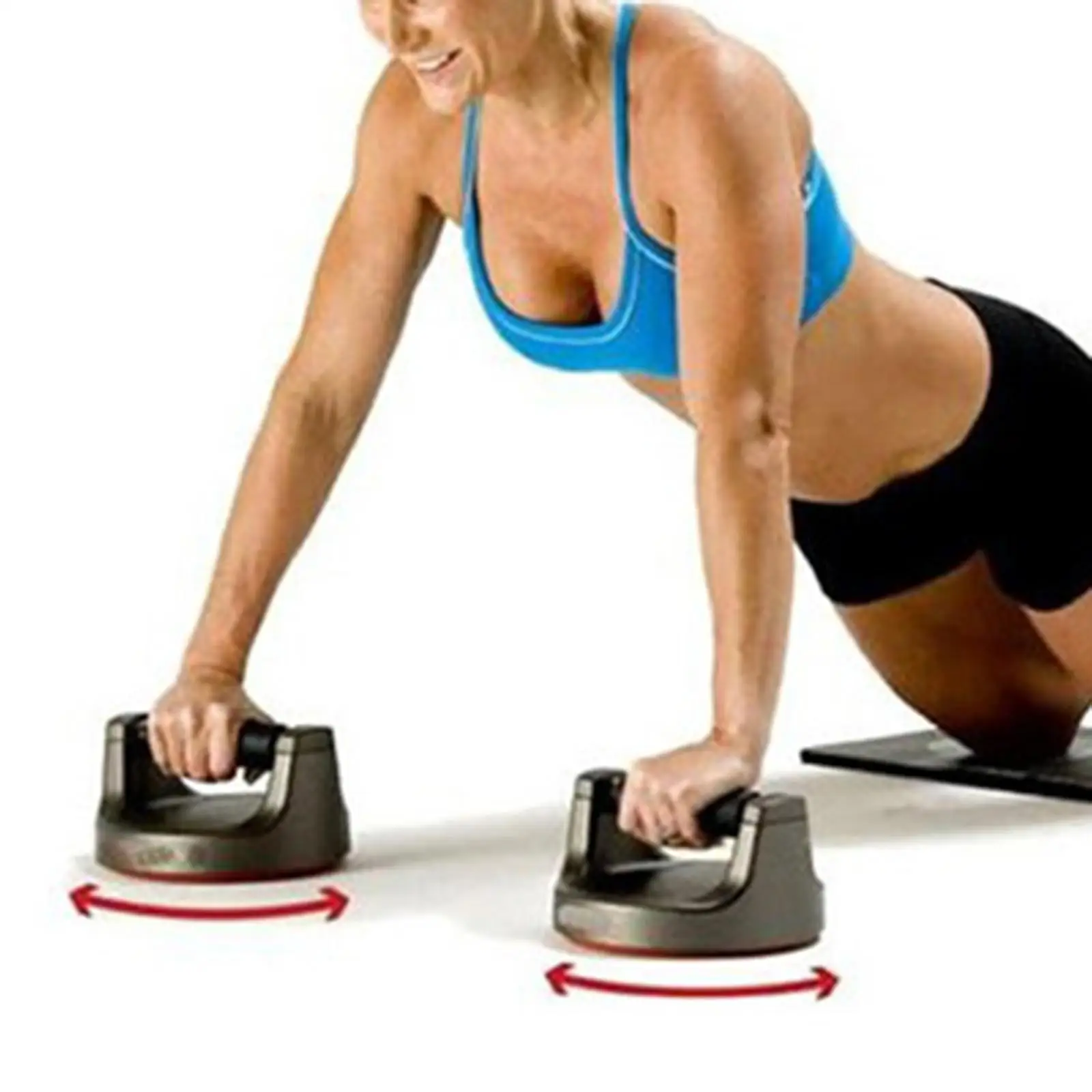 2x Rotating Push up Stands Prevent Wrist and Elbow Strain Non Slip Push up