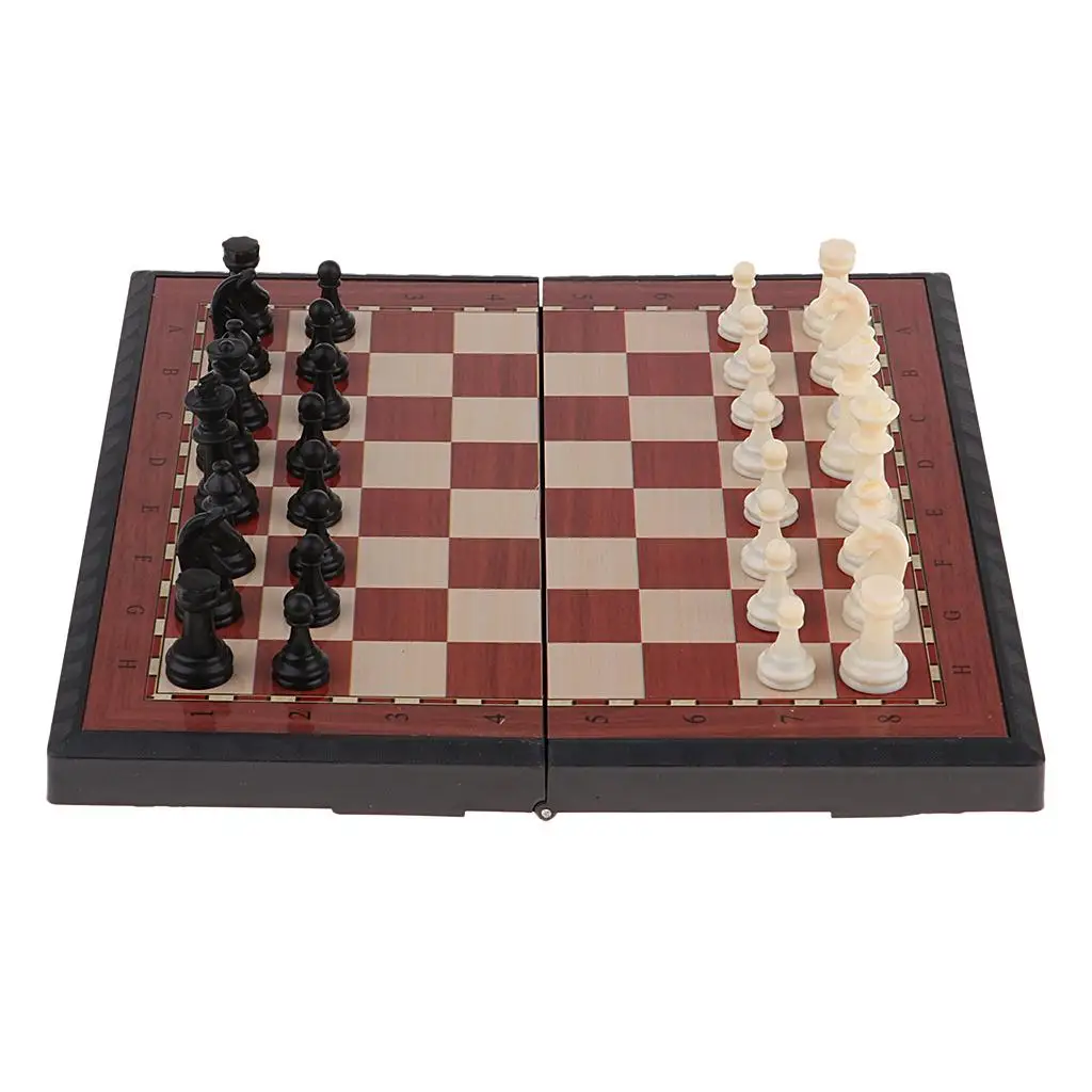 Portable Folding International Chessboard Chess Set Travel 19x10cm