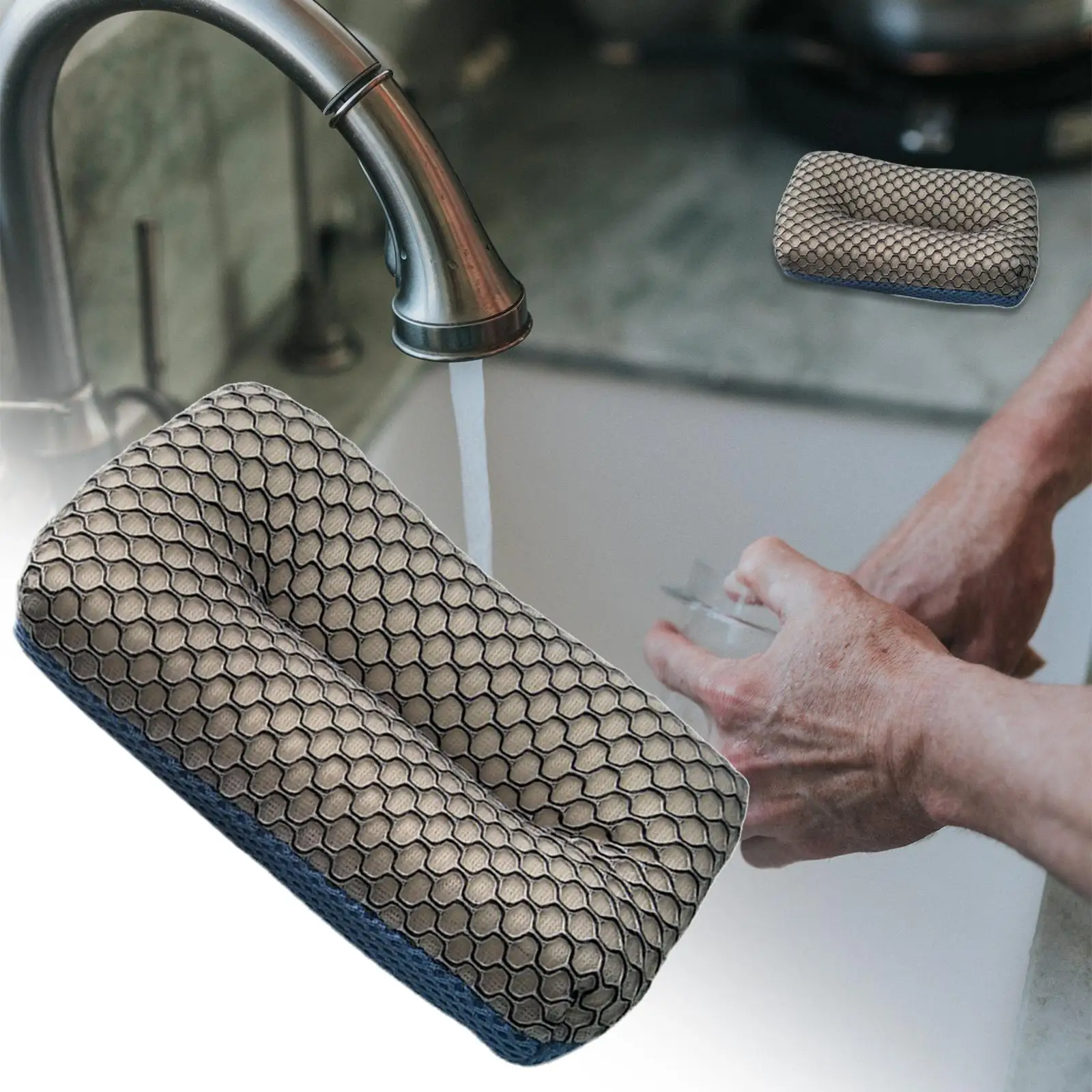 Double Sided Kitchen Cleaning Sponge Non Scratch Portable for Car Washing