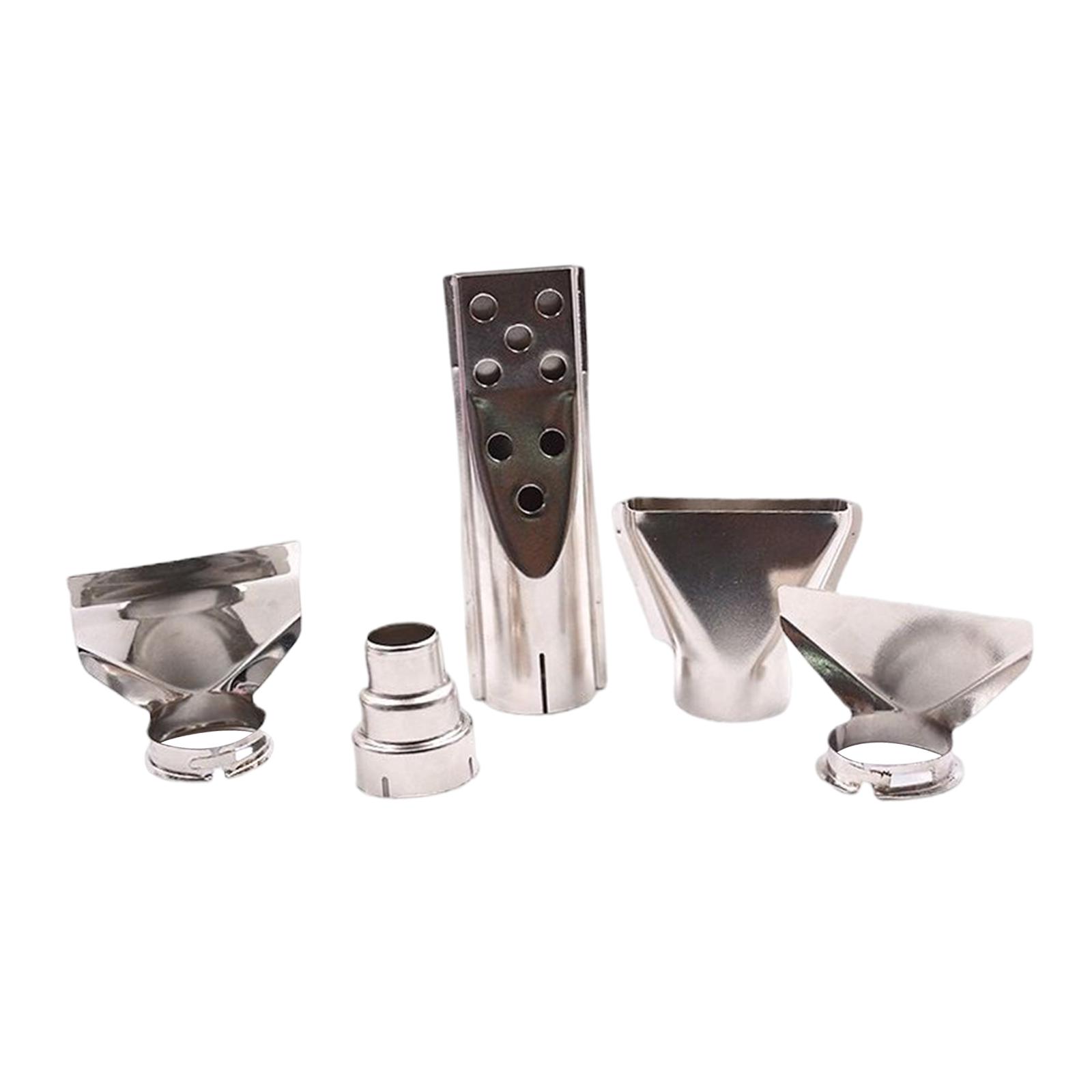 5x Multifunctional Heat Nozzle Attachments Steel Nozzles Replacement Kits for Shrinking Heat