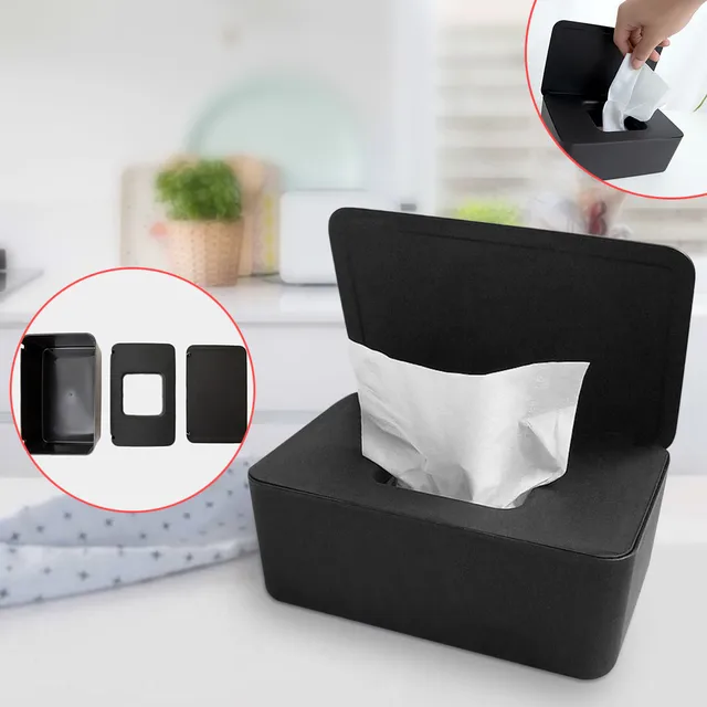 New Plastic Tissue Box Wet Tissue Holder Cover Wipes Paper Tissue Paper  Storage Box Paper Towel Dispenser Home Napkin Organizer - AliExpress