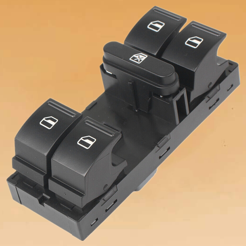 Elektrischer Fensterheberschalter, grün, passend für Skoda Fabia 2 Octavia 1Z Roomster 2006–2015 1Z 0959858 B 1Z 0959858 5J 0959855 – Detail 2
