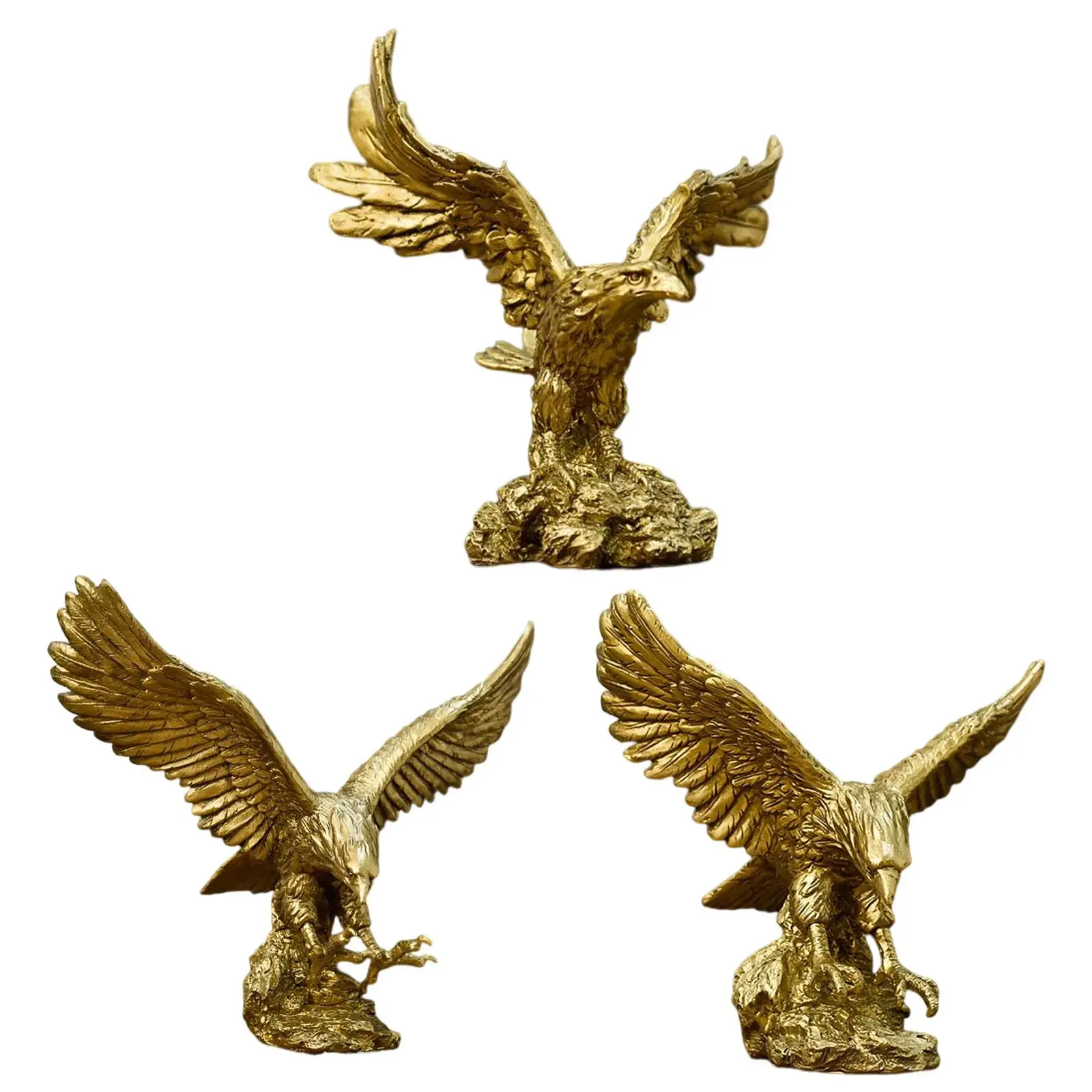 Resin Eagle Sculpture Collection Ornament Craft Animal Figurine for Table Centerpiece Restaurant Dining Room Home Decor