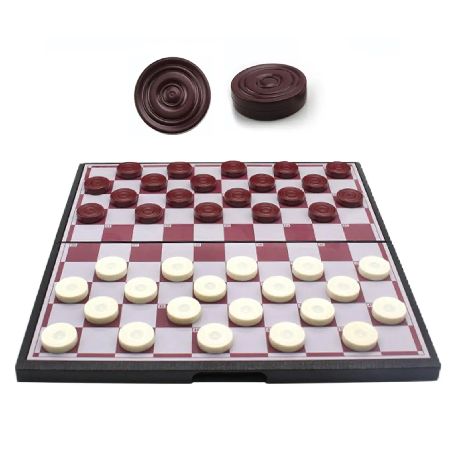  inch Magnetic Checkers Board Game Foldable Checkers Board for children fun