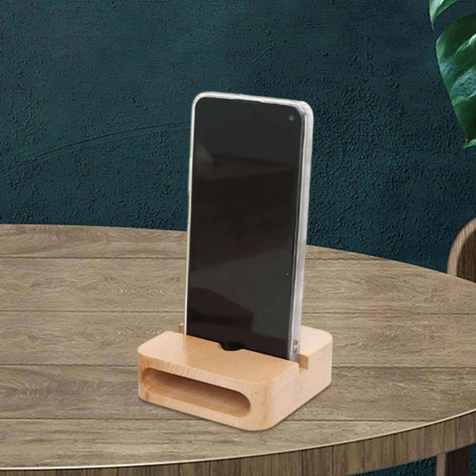 Phone Holder Music Sound Universal Phones Bracket Wooden Ornament Phone Support Smartphone Stand for Home Bedroom Bedside Office