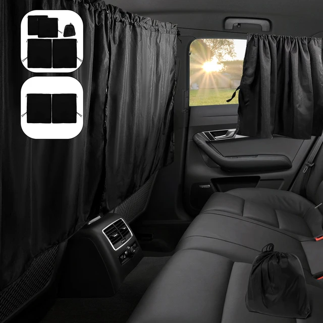 Car Privacy Curtains Universal Car Divider Curtain Between Rear Seat Auto  Blackout Curtains Car Sun Shades Side Window Covers