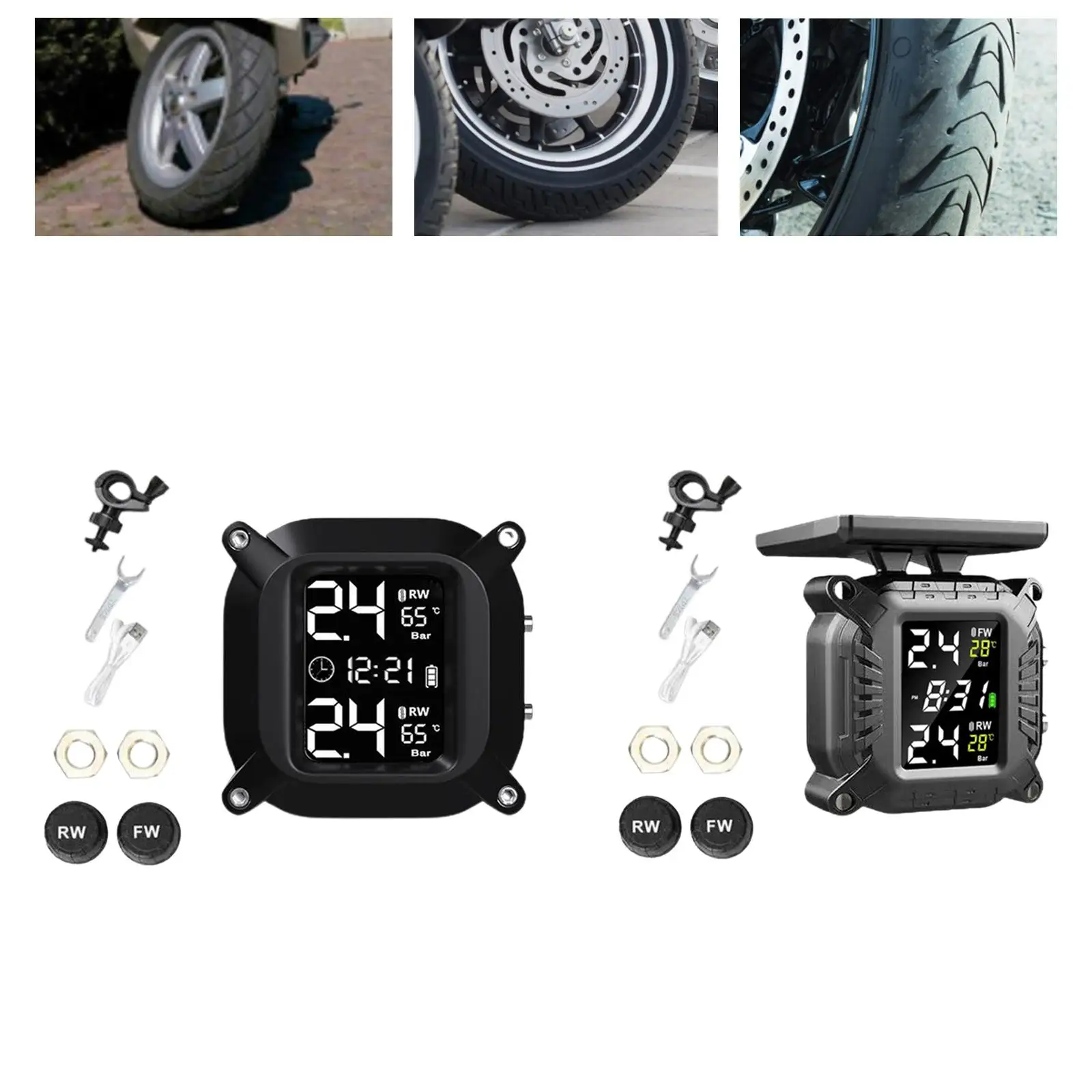 Tire Pressure Monitoring System Different Modes Fit for Motorcycles Motor Accessories