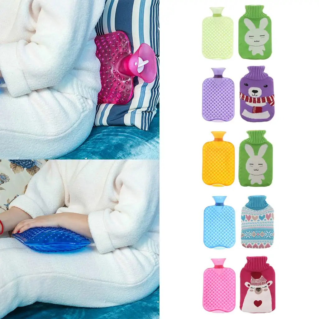 2L Durable Massage Thickened Hot Water Bottle with Cloth Cover