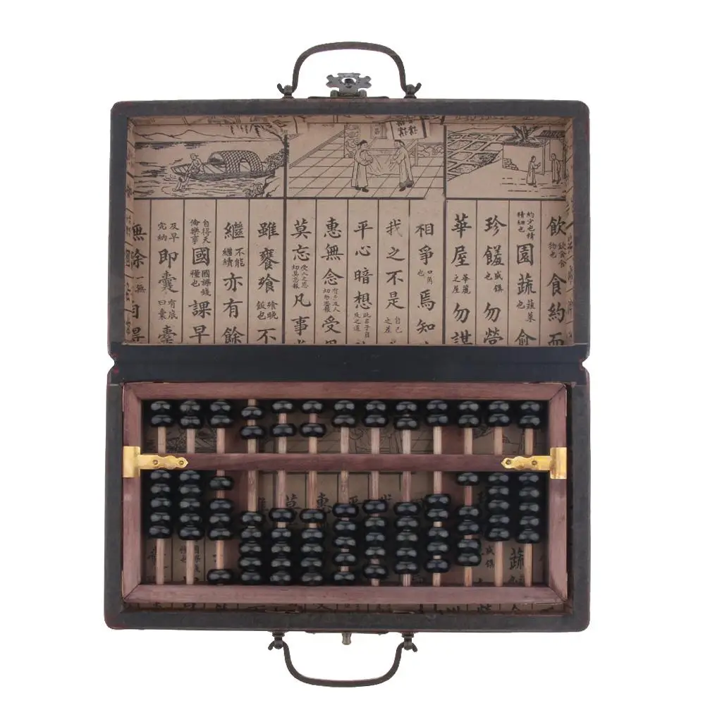 Traditional Chinese Bead Arithmetic Abacus Classic Calculate Counting Crafts