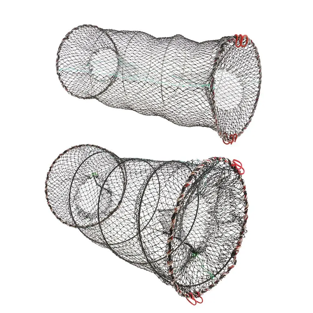 Foldable  Net Trap Cast Dip Cage Fishing Lure Fish Minnow Crawfish Shrimp