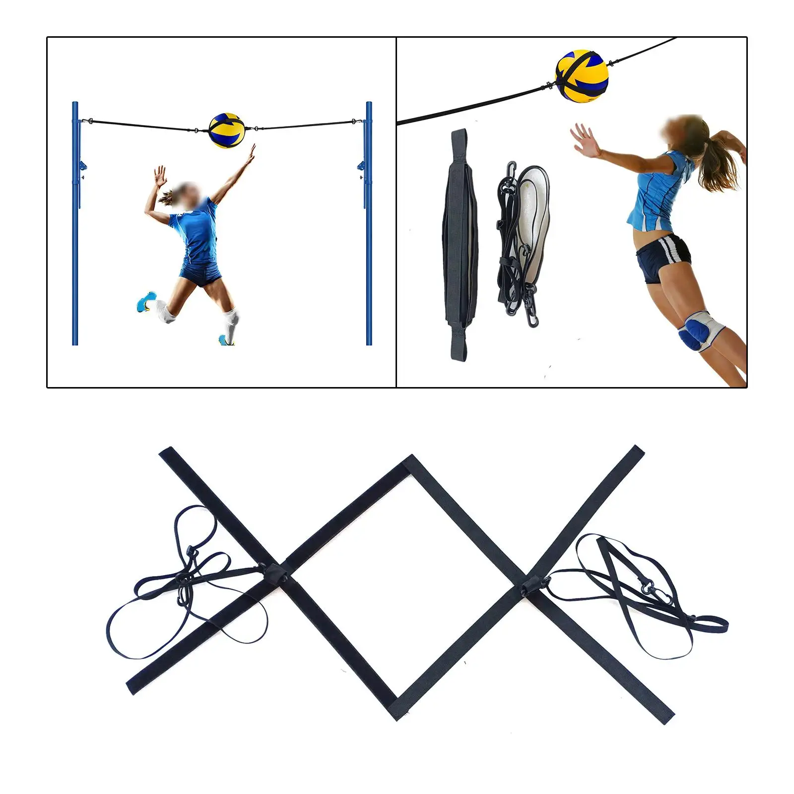 Volleyball Training Equipment Aid Practice Solo Trainer with Buckle Hitting