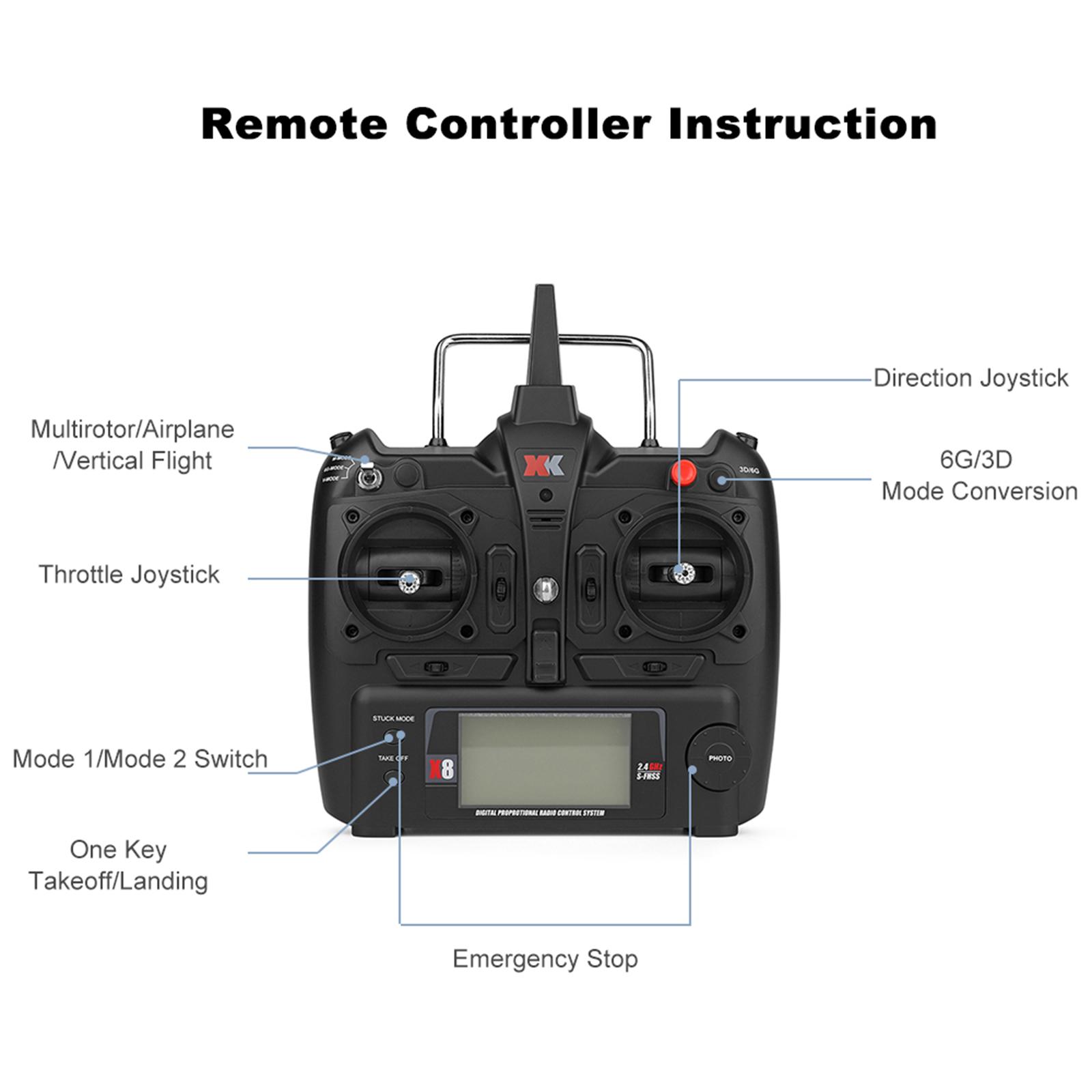 RC Stunt Plane  6CH 3D/6G RC Airplane Brushless Motor Vertical Take-Off LED