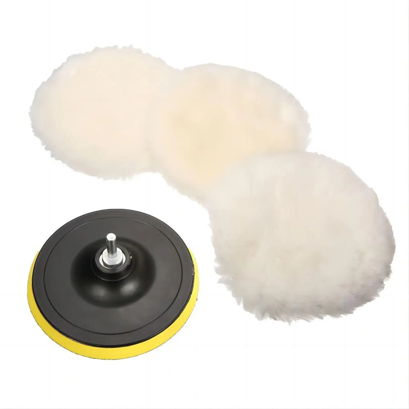 5Pcs Buffing Pads with Adapter Easy to Install Exterior Care Tool for Waxing Car Detailing Motorcycle Washing Polishing