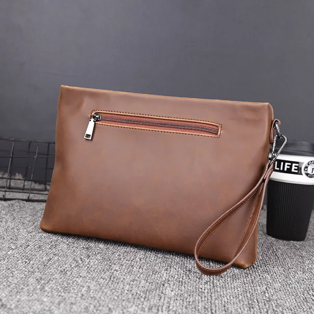 New Luxury Brand Fashion Men Clutch Bag Street Business Daily iPad Envelope  Bag Letter Print Leather Male Day Clutches Big Purse - AliExpress
