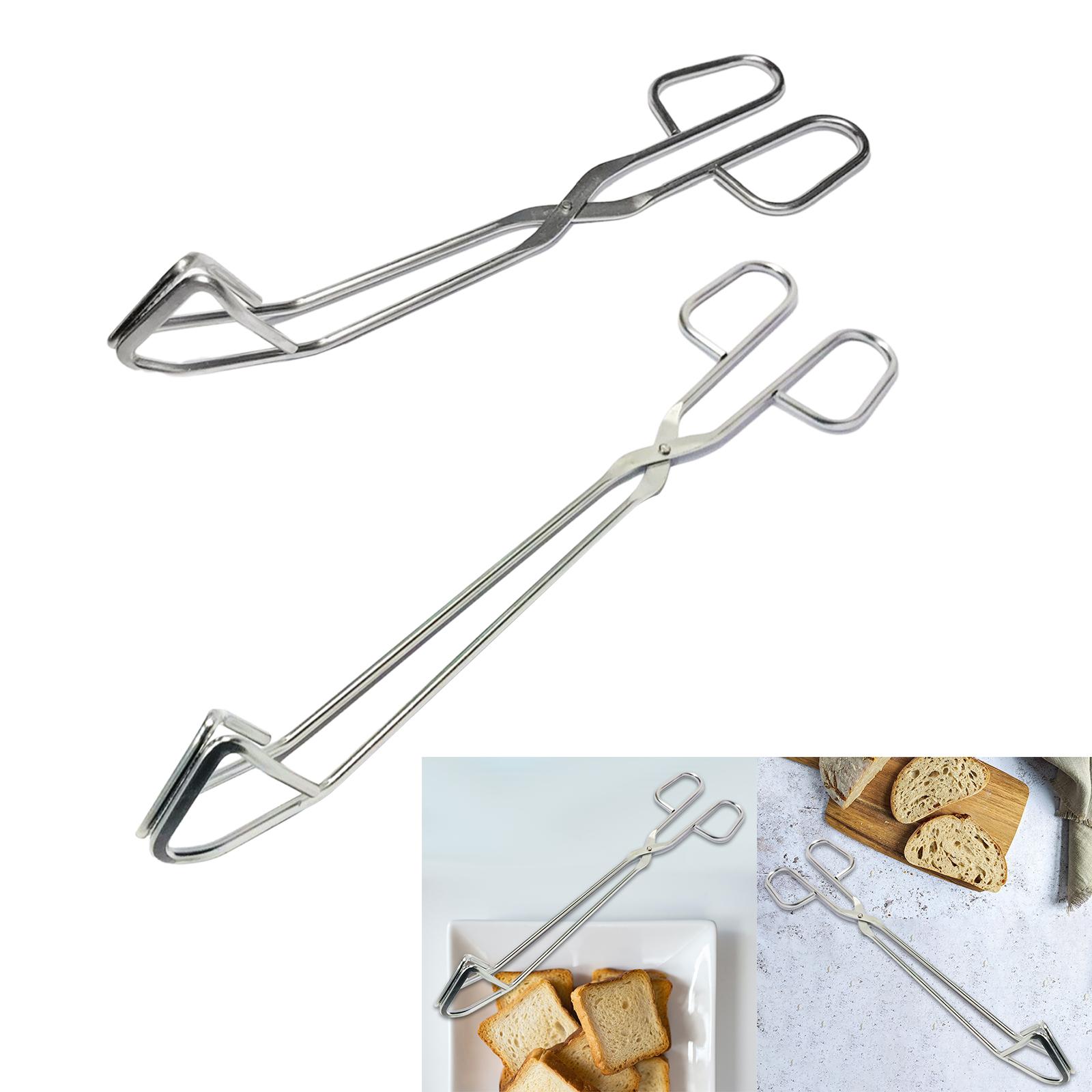 Stainless Steel Food Clip Multipurpose Heavy Duty Lightweight Barbecue Tongs for Camping Hiking Backpacking Cooking Picnic