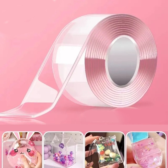 1/2M Double Sided Adhesive Tape Heavy Duty Transparent Waterproof Ultra-Strong  2 Sided Mounting Tape Strips for Decoration Tapes - AliExpress