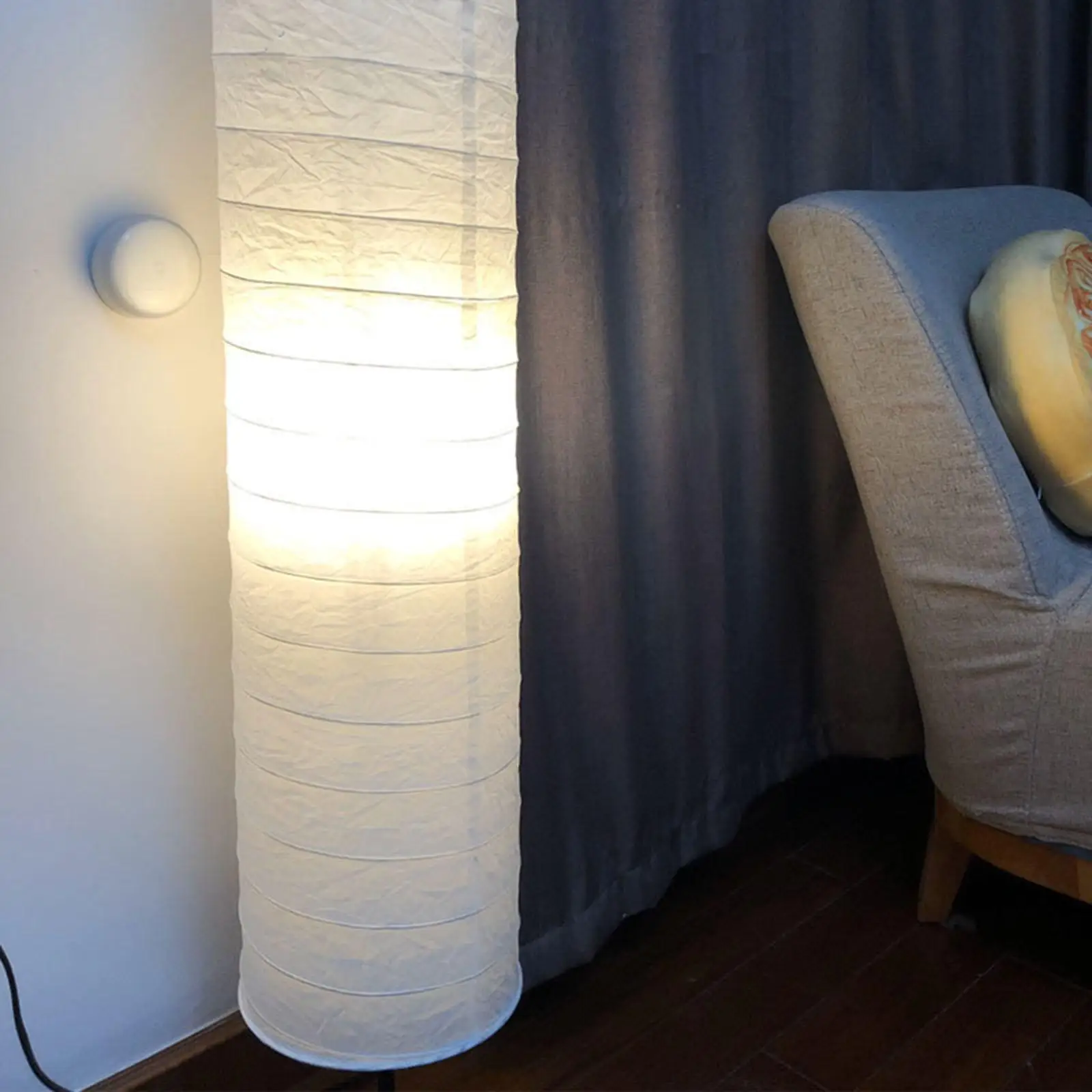 White Paper Design Floor Lamp Shade for Living Room Contemporary Floor Lamp