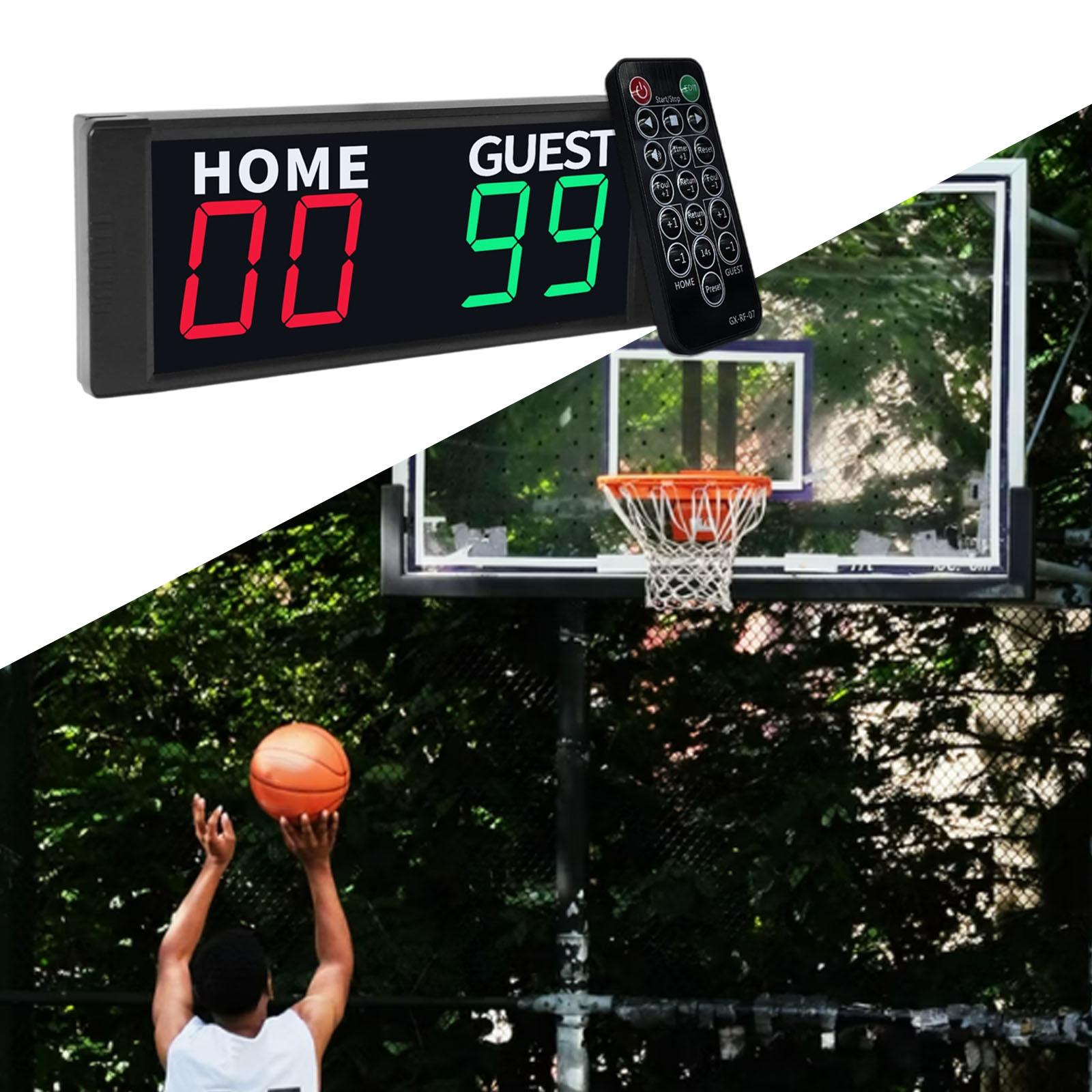 Mini marcador electrónico Digital portátil con control remoto LED, marcador  de mesa para juegos de interior, voleibol/baloncesto/fútbol| | - AliExpress