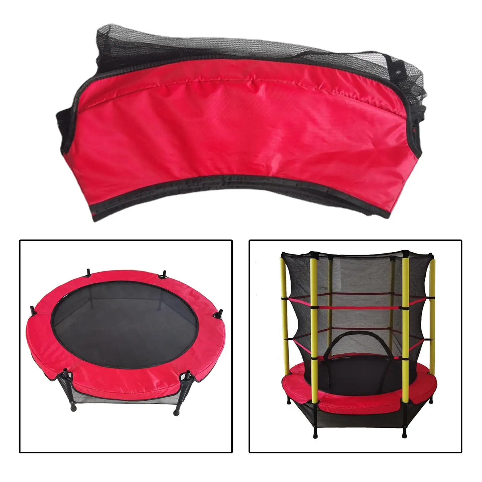 Trampoline Safety Pad Mat, Waterproof Padded Frame Edge Protection Folding Spring Cover for Play Exercise Home