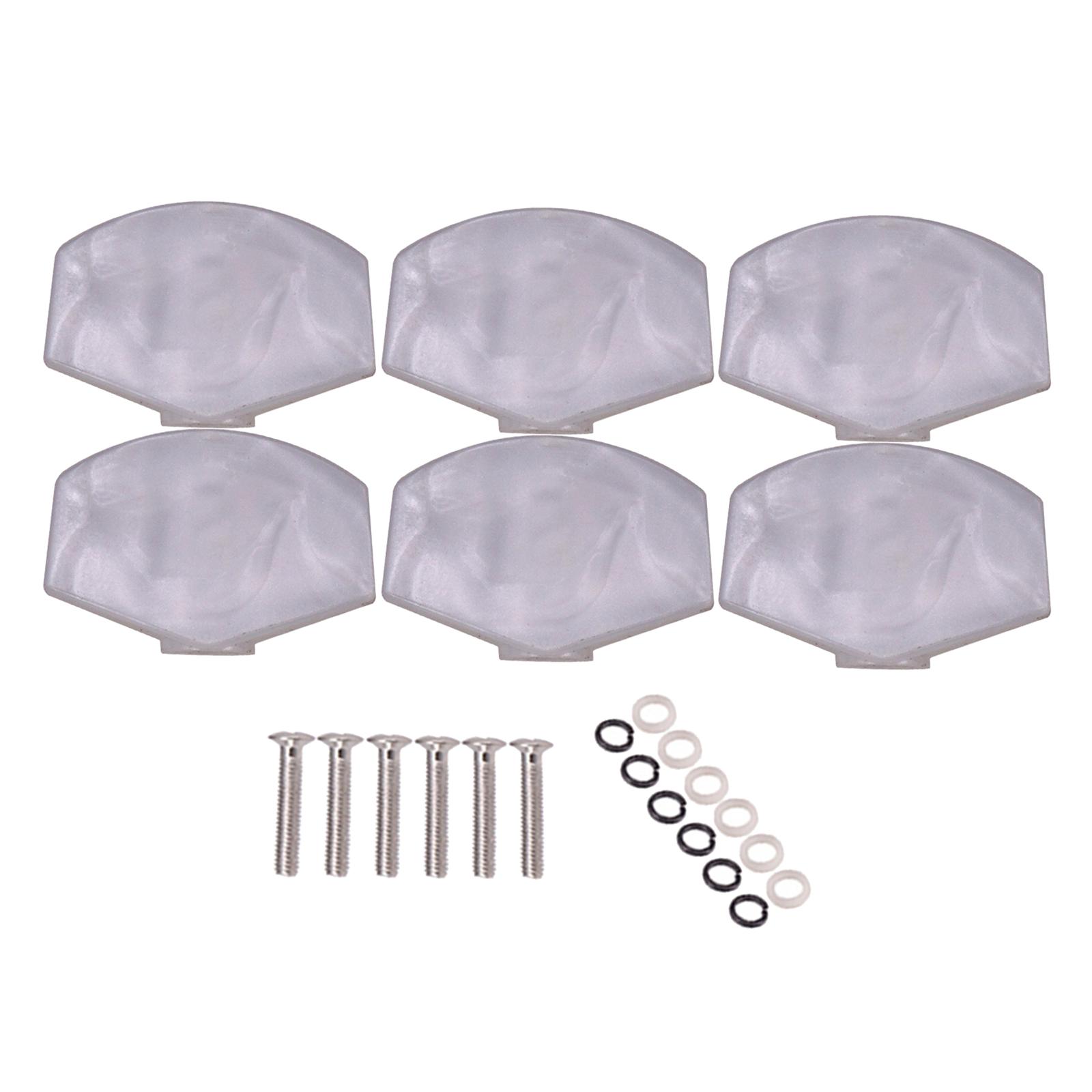 6pcs Guitar Tuning Pegs Caps Machine Head Classical Guitar Replacement Buttons Knobs for Acoustic Folk Guitar