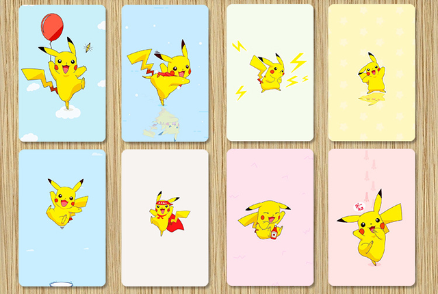 Anime Pokemon Credit Card Skin Stereo 2.5D HD Stickers Kawaii Pikachu Card  Film Skin Large Small Chip Waterproof Sticker Gifts - AliExpress