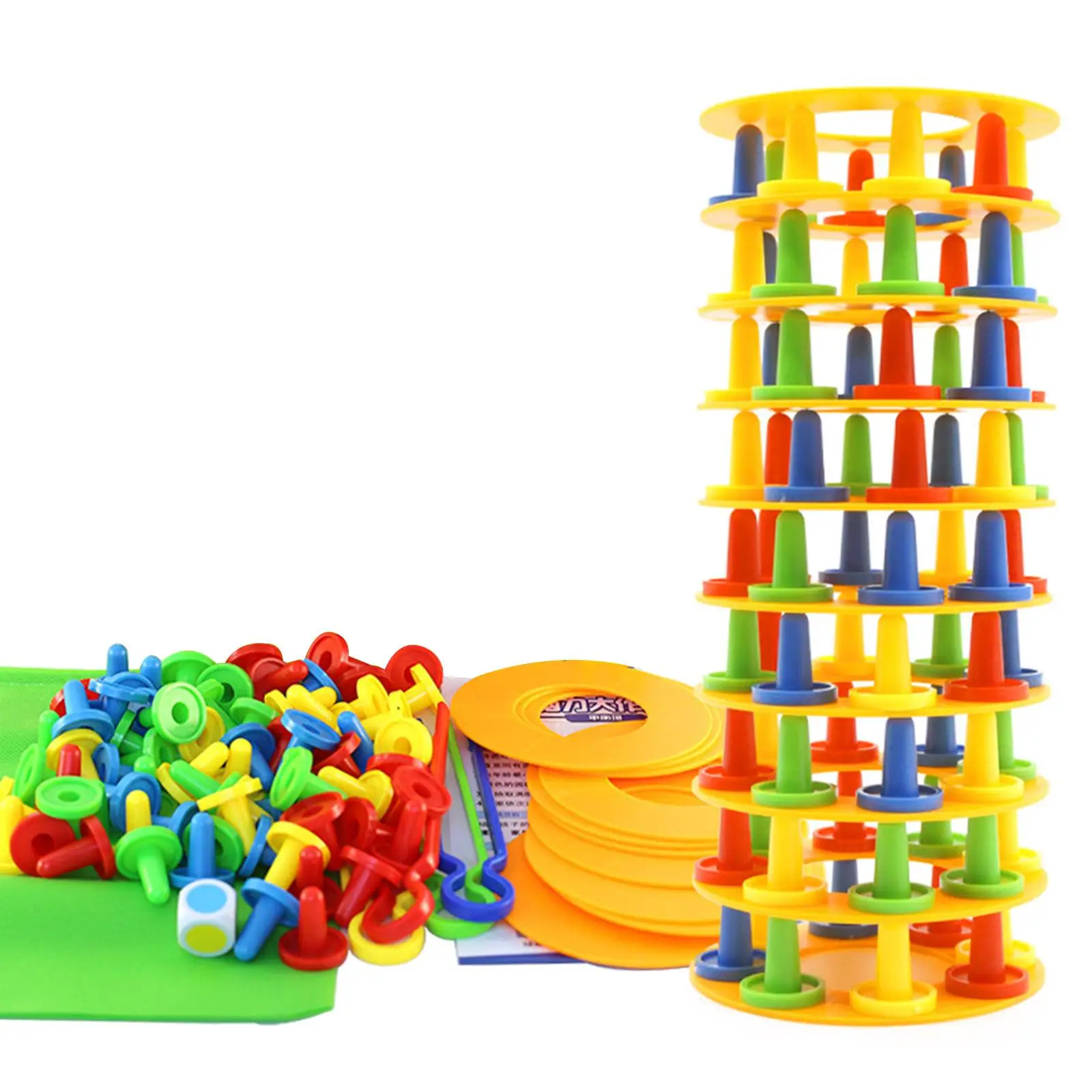 Balance Blocks Stacking Game Set Early Learning Fine Motor Skills Tumble Towers Game for Activities Home Travel Family Preschool