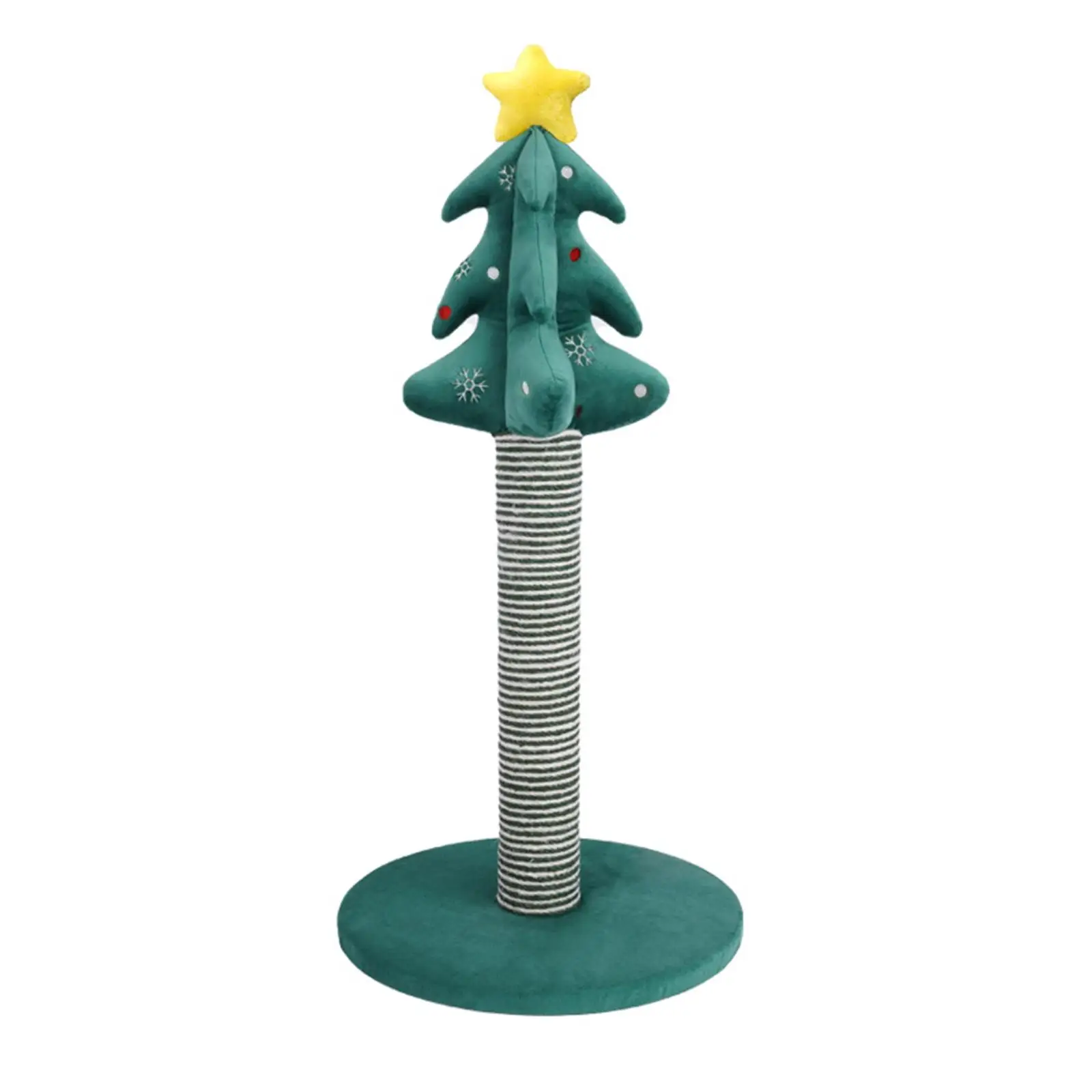 Christmas Cat Scratcher Post Durable Sisal Rope Vertical Christmas Cats Tree Play Area for Xmas Gift Pet Holiday Small Cats