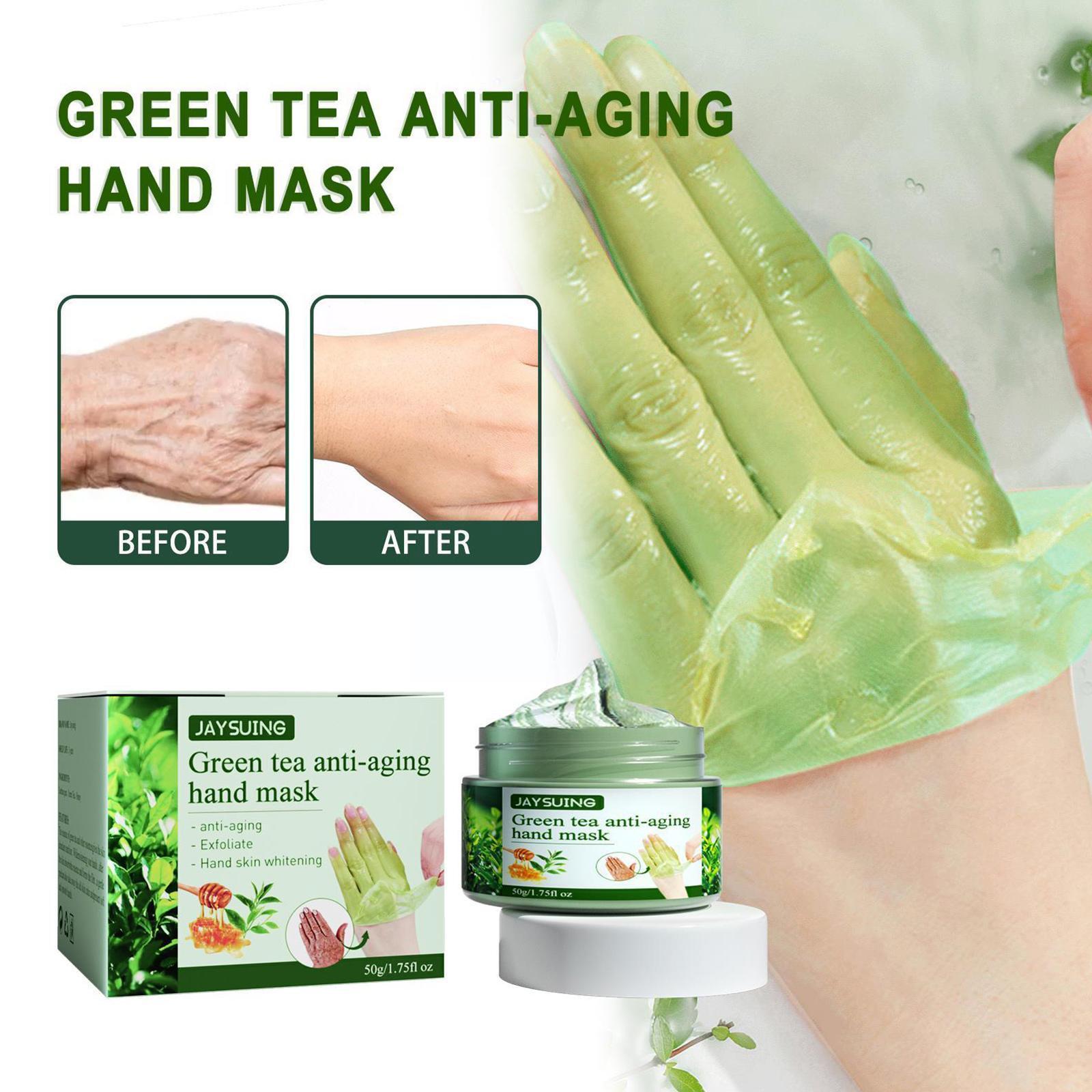 Best of 50g Green Tea Hand Mask Anti-Wrinkle Moisturizing Whitening Calluses Nourish Cream Care Repair Hand Exfoliating Skin Filmin H7Y9 Reviews & Tips