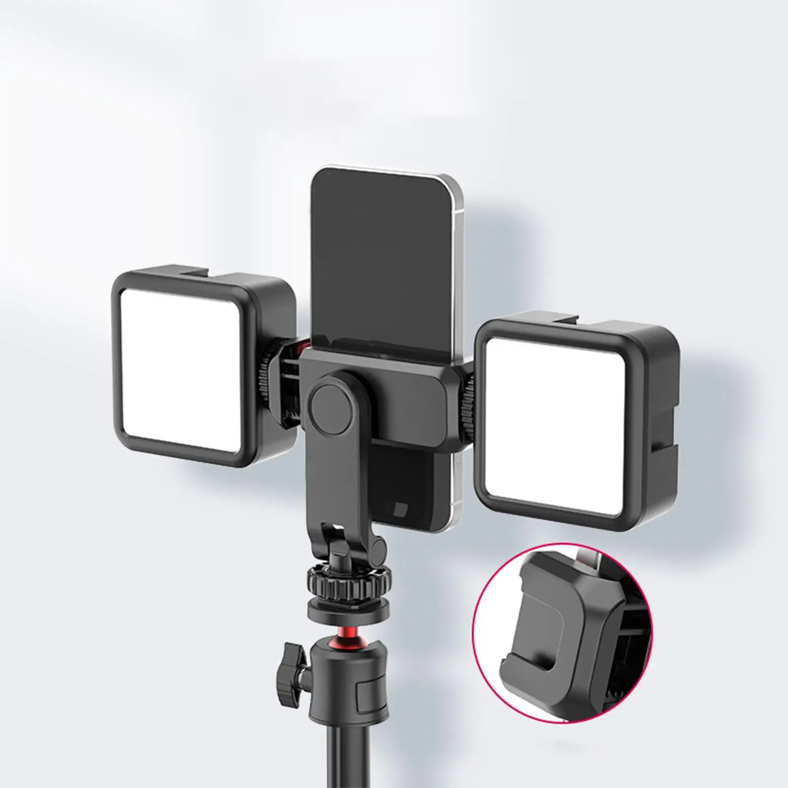 Phone Tripod Mount Adapter Clamp for Video Photo Shooting Vlog Smartphone Monopod