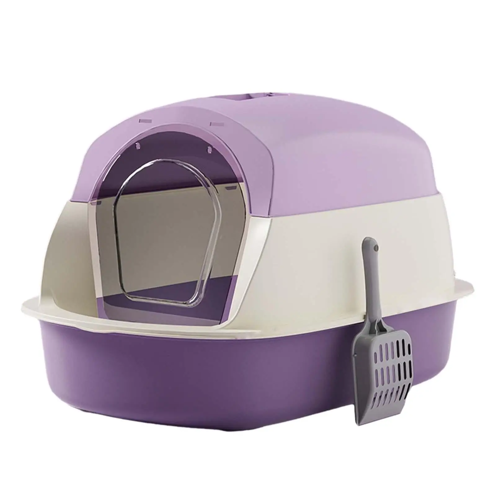 Enclosed Cat Litter Box Enclosed Cat Toilet with Front Door Flap Pet Supplies