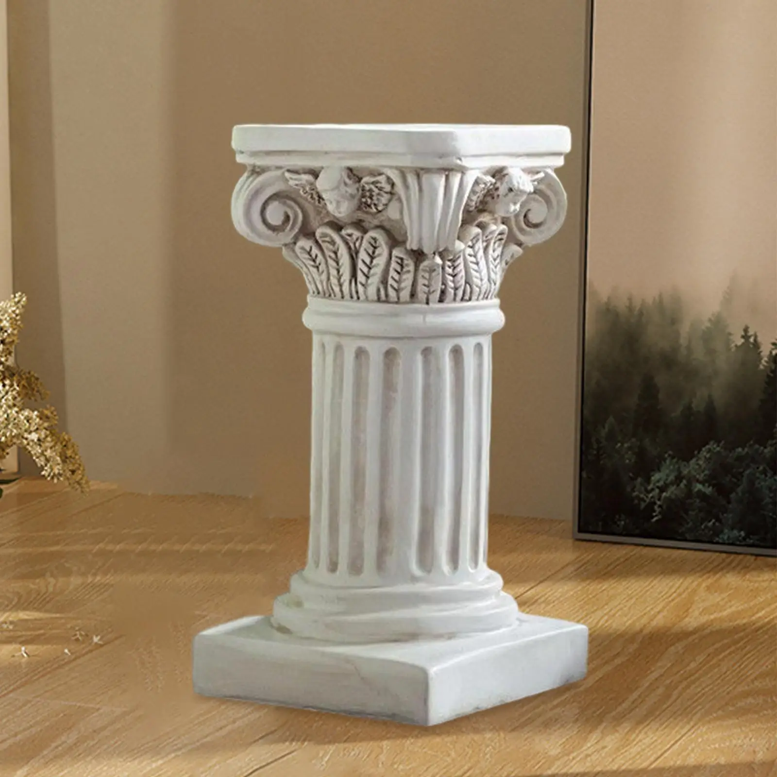 Pedestal Stand Statue White Greek Column Plinth Base Roman Pillar for Home