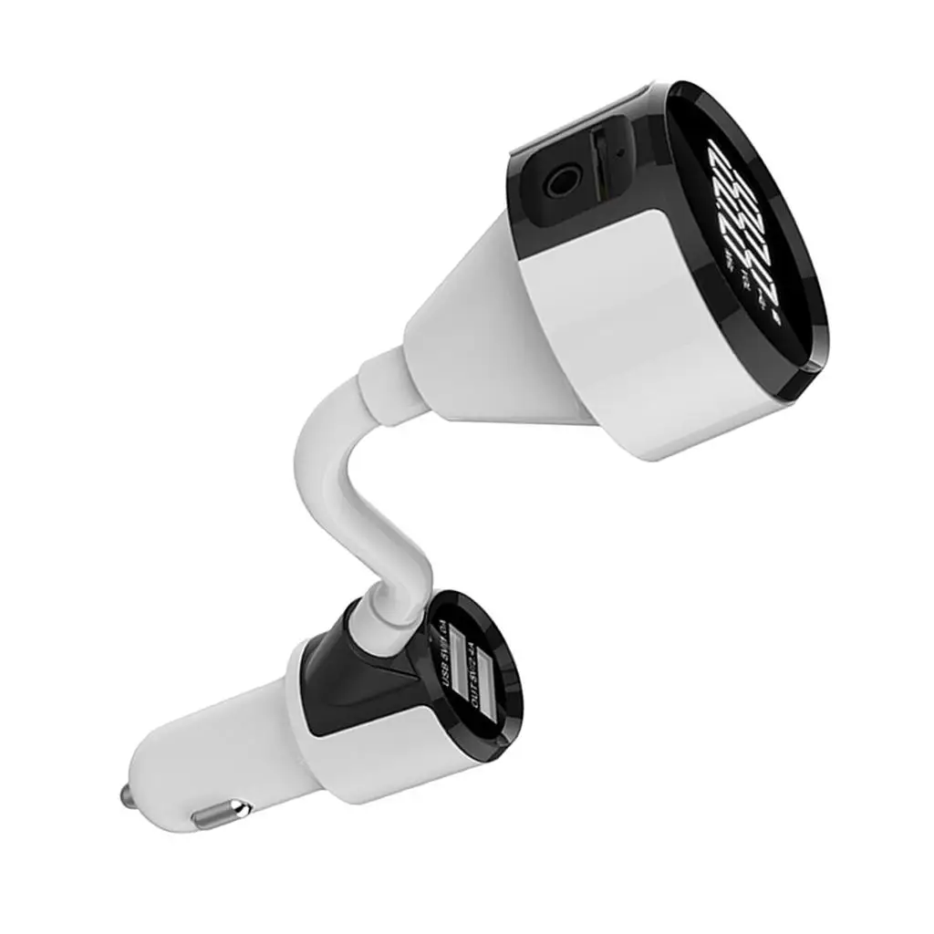 Wireless Bluetooth Car MP3 FM Transmitter Radio Dual USB Fast Charger White