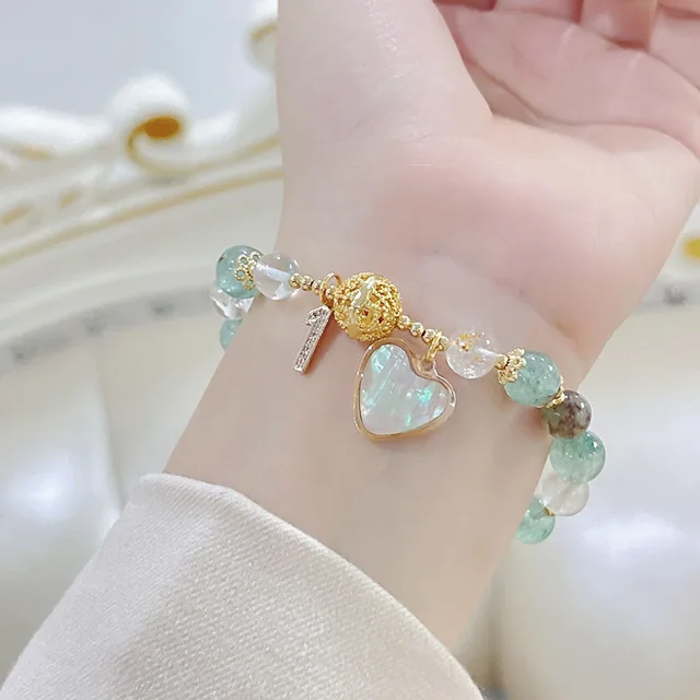 Green flower charm bracelet – Ellah Jewelry & Accessories