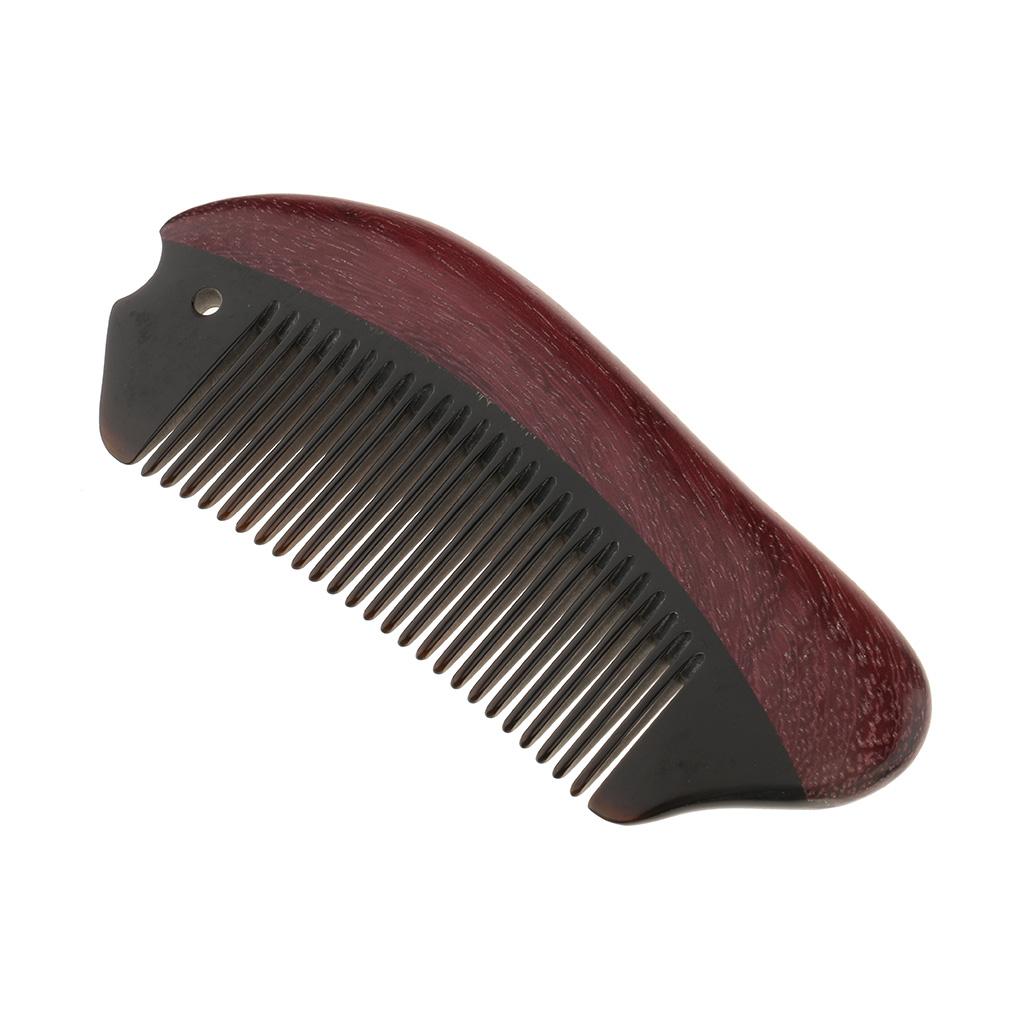 2x Natural Violet  Fine  Comb  Detangling Wooden Hair Comb for Women