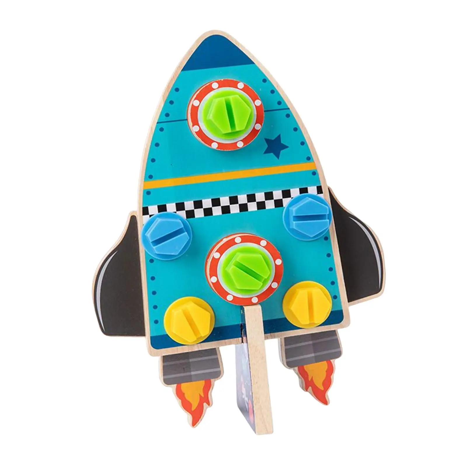 Rocket Shaped Screwdriver Board Set Develop Fine Motor Skills Educational Sensory Learning Toy for Children