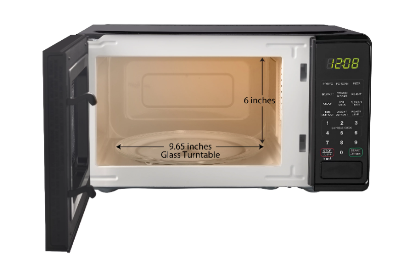 Title 3, 0.7 Cu ft Compact Countertop Microwave Oven, Bl...