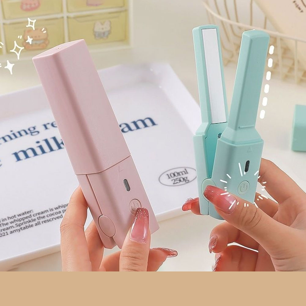 Description Picture 2 of itemMini Curling Hair Straightener Dormitory Small Power Usb Splint Fluffy Bangs Portable Straight Hair Curling Dual Purpose
