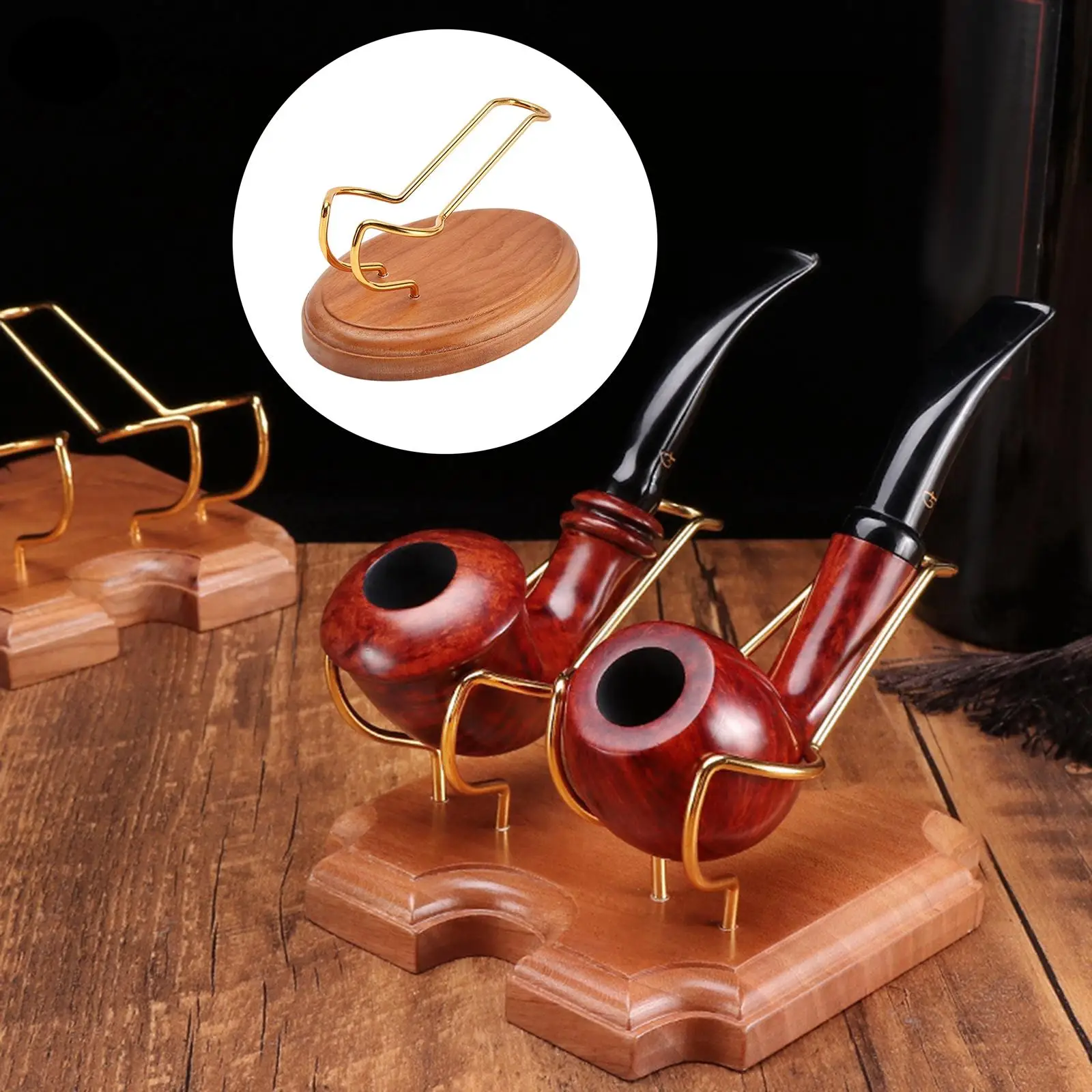 Tobacco Pipe Stand Home Decoration Display Rack for Offices Families Men