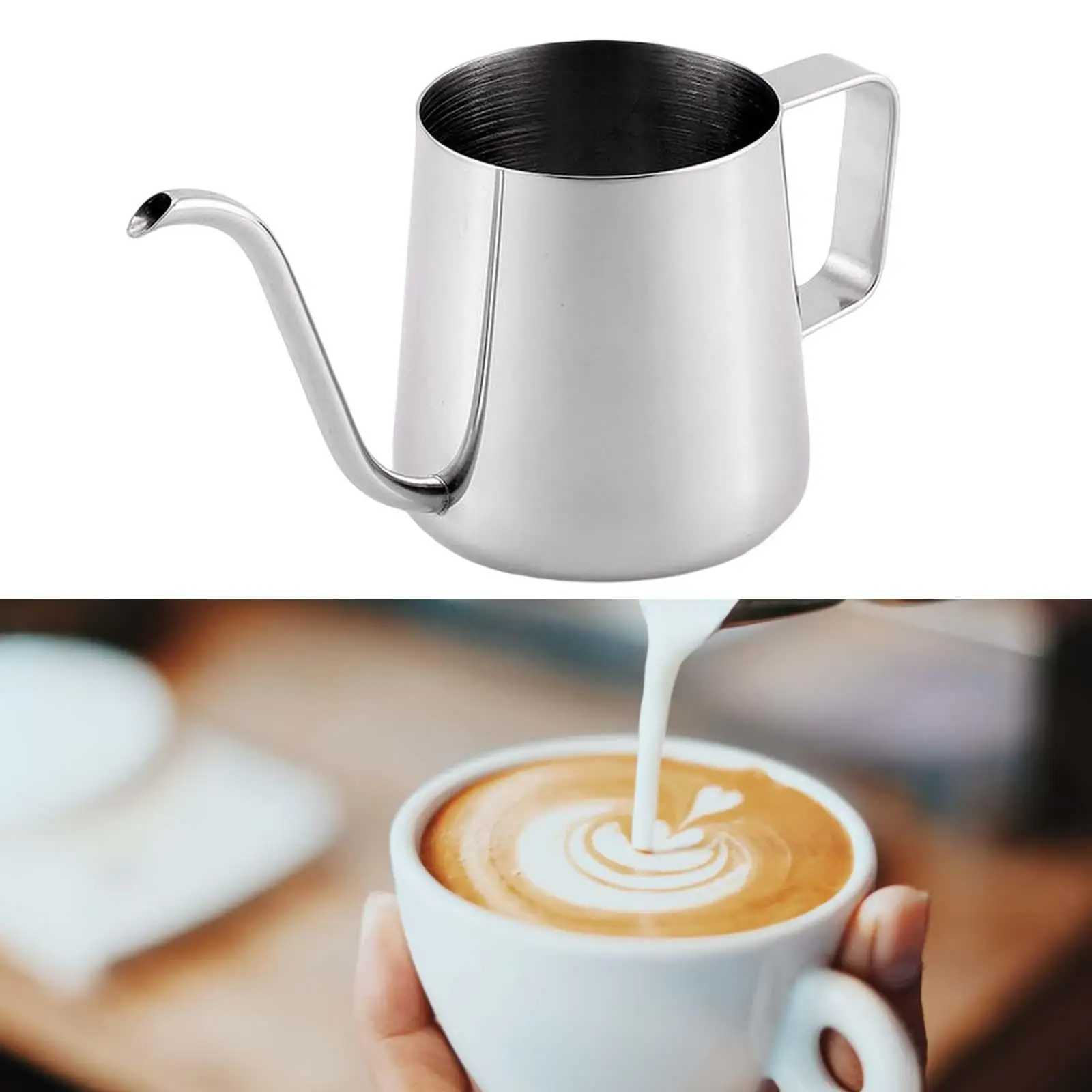 Gooseneck Kettle Pour Over Kettle, Stainless Steel Pour Over Coffee Kettle & Tea Kettle, 350ML Gooseneck Kettle Tea Pot