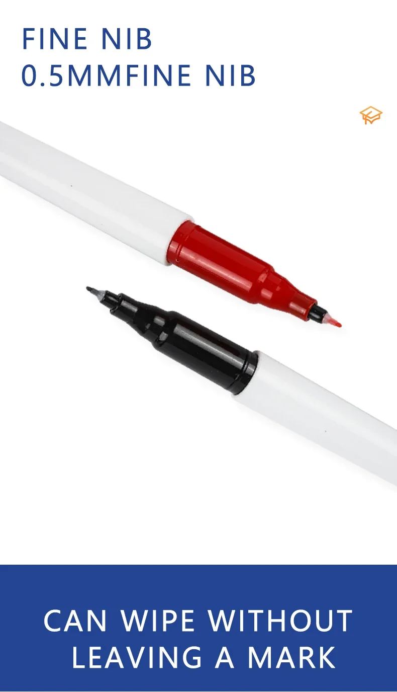 12 Farben/Set, ultrafeine Spitze, 0,5 mm trocken abwischbare Marker, löschbare Whiteboard-Marker für Schule, Büro, Planung, Whiteboard-Marker – Detail 2