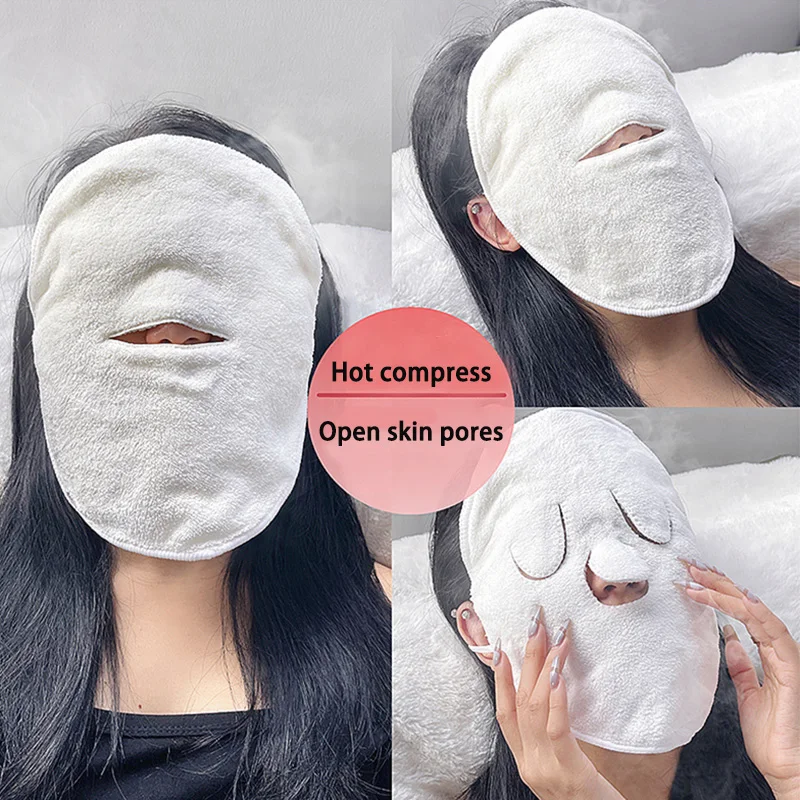 S428363520c5b480ba3c034732e1fb3b8t Skin Care Mask Cotton Hot Compress Towel Wet Compress Steamed Face Towel Opens Skin Pore Clean Compress Beauty Facial Care Tools