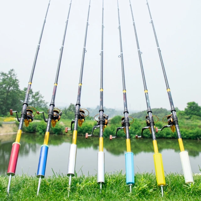 30/40/50cm Portable Fishing Rod Holder Support Stainless Steel Ground Spike Rod  Rest Stand Bank Fishing Ground Rod Holder Tackle