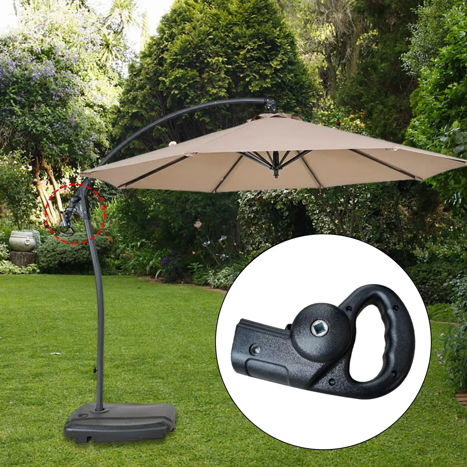 Patio Umbrella Crank Handle Accessory Practical Adjustable Durable Replacement