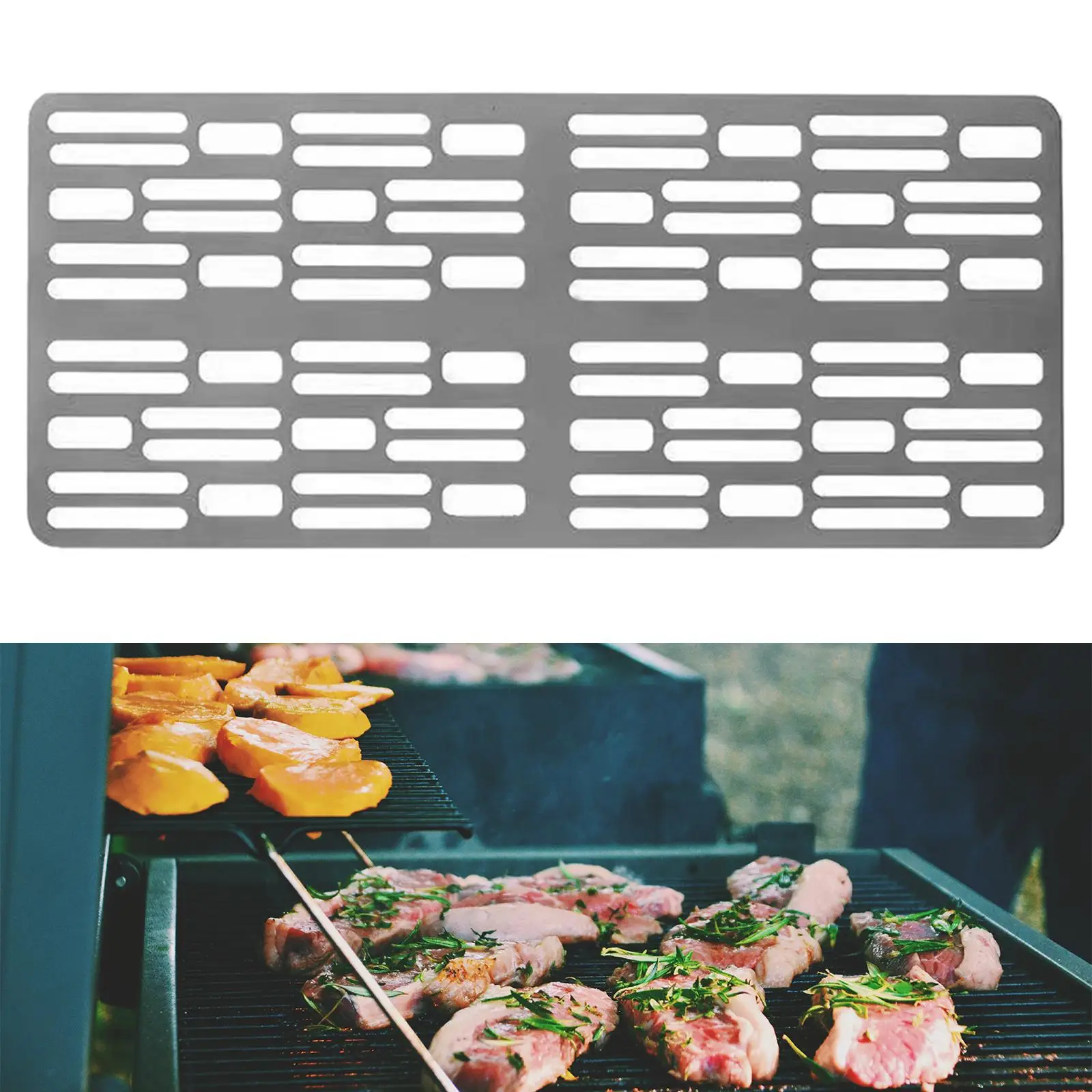 Gas Grill with Pouch Grill Stainless Steel Barbecue Grid for Hiking