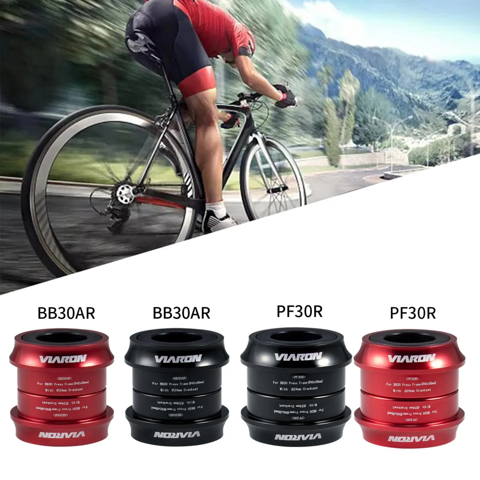 Press Fit Bike Bicycle Bottom Bracket For Crankset BB30/PF30 24mm