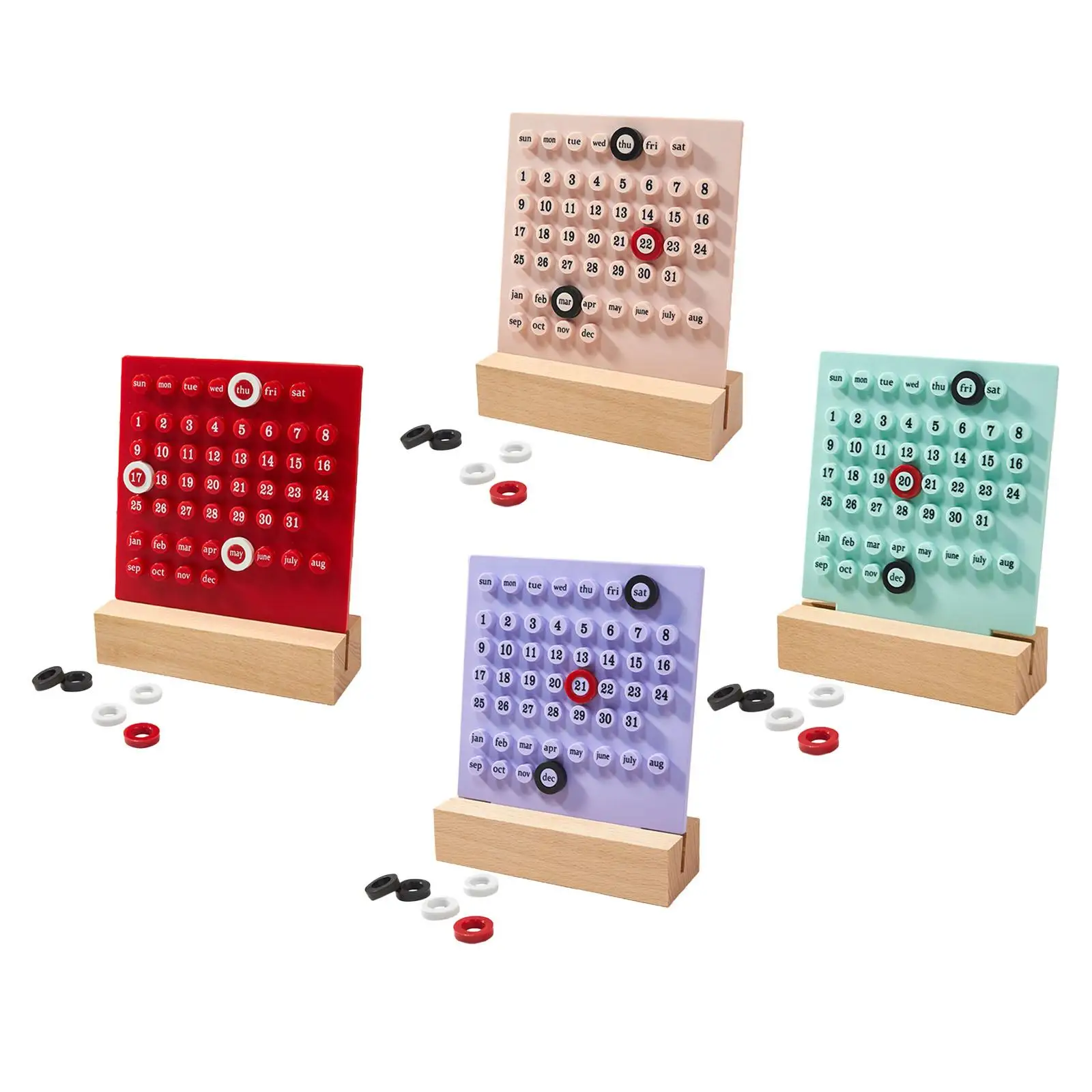 Aesthetic Learning Calendar Montessori Supplies Ornaments Desk Calendar for Gifts Indoor