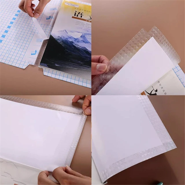 Couverture de livre auto-adhésive transparente imperméable à l'eau (3  tailles: a4 / 25k / 16k )